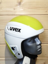 PRILBA UVEX RACE+ WHITE-LIME FIS 53-54CM